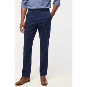 J.Crew Mens Flex Straight Fit Navy‎ Blue Chino Pants W33 L32 NWOT $118